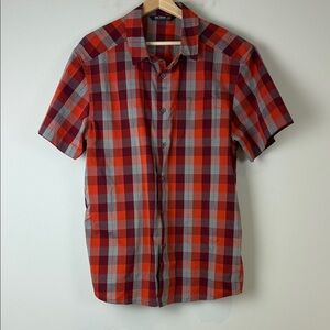 Arc'Teryx Red and Gray Checkered Shirt Size Large